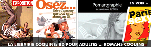 Librairie coquine : BD érotique, romans porno, beaux livres coquins, guides sexy...